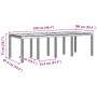mesa de patio Gris claro Metal, materiales sintéticos Grande de , Mesas de jardín - Ref: Foro24-871695, Precio: 189,96 €, Des...