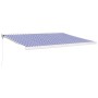 Toldo retráctil aluminio y tela azul y blanco 4x3 m de , Toldos - Ref: Foro24-3154523, Precio: 566,09 €, Descuento: %