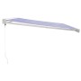 Toldo retráctil aluminio y tela azul y blanco 4x3 m de , Toldos - Ref: Foro24-3154523, Precio: 566,09 €, Descuento: %