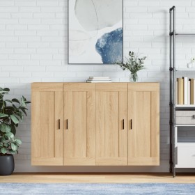 Armarios de pared 2 uds madera de ingeniería roble Sonoma de , Aparadores - Ref: Foro24-3198036, Precio: 143,05 €, Descuento: %