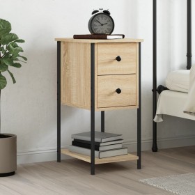 Mesita de noche madera de ingeniería roble Sonoma 32x42x70 cm de , Mesitas de noche - Ref: Foro24-826095, Precio: 74,06 €, De...