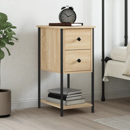 Mesita de noche madera de ingeniería roble Sonoma 32x42x70 cm de , Mesitas de noche - Ref: Foro24-826095, Precio: 74,06 €, De...