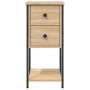 Mesita de noche madera de ingeniería roble Sonoma 32x42x70 cm de , Mesitas de noche - Ref: Foro24-826095, Precio: 74,06 €, De...