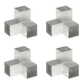 Conectores de postes en Y 4 uds metal galvanizado 101x101 mm de , Postes de cerca - Ref: Foro24-145482, Precio: 87,41 €, Desc...