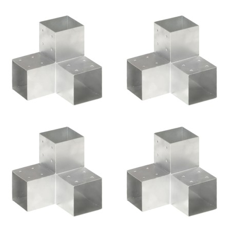 Conectores de postes en Y 4 uds metal galvanizado 101x101 mm de , Postes de cerca - Ref: Foro24-145482, Precio: 87,41 €, Desc...