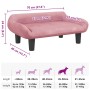 Cama para perros de terciopelo rosa 70x40x24 cm de , Camas para perros - Ref: Foro24-171954, Precio: 68,74 €, Descuento: %