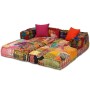 Puf modular de 2 plazas de tela patchwork de , Cojines para sillas y sofás - Ref: Foro24-244977, Precio: 293,01 €, Descuento: %