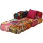 Puf modular de 2 plazas de tela patchwork de , Cojines para sillas y sofás - Ref: Foro24-244977, Precio: 293,01 €, Descuento: %