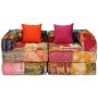 Puf modular de 2 plazas de tela patchwork de , Cojines para sillas y sofás - Ref: Foro24-244977, Precio: 293,01 €, Descuento: %
