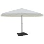 Sombrilla de jardín con base portátil aluminio blanco de , Sombrillas - Ref: Foro24-271716, Precio: 359,85 €, Descuento: %