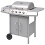 Barbacoa grill de gas 4+1 quemadores plateada de , Barbacoas - Ref: Foro24-273791, Precio: 280,04 €, Descuento: %