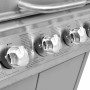 Barbacoa grill de gas 4+1 quemadores plateada de , Barbacoas - Ref: Foro24-273791, Precio: 280,04 €, Descuento: %