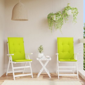 Cojín silla de jardín respaldo alto 2 uds tela verde 120x50x3cm de , Cojines para sillas y sofás - Ref: Foro24-314119, Precio...