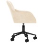 Silla de oficina giratoria de terciopelo color crema de , Sillas de oficina - Ref: Foro24-344876, Precio: 99,22 €, Descuento: %