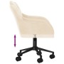 Silla de oficina giratoria de terciopelo color crema de , Sillas de oficina - Ref: Foro24-344876, Precio: 99,22 €, Descuento: %