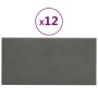 Paneles de pared 12 uds terciopelo gris oscuro 60x30 cm 2,16 m² de , Recubrimiento de paredes - Ref: Foro24-343864, Precio: 7...