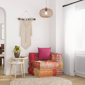 Puf modular con cojín de tela Patchwork de , Cojines para sillas y sofás - Ref: Foro24-350377, Precio: 151,99 €, Descuento: %