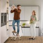 Hailo Escalera con 2 peldaños Mini Comfort 45 cm aluminio 4310-100 de , Taburetes escaleras - Ref: Foro24-416251, Precio: 96,...