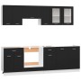 Juego de muebles de cocina 8 piezas madera de ingeniería negro de , Armarios de cocina - Ref: Foro24-3067648, Precio: 496,12 ...