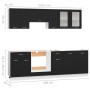 Juego de muebles de cocina 8 piezas madera de ingeniería negro de , Armarios de cocina - Ref: Foro24-3067648, Precio: 496,12 ...