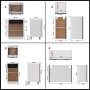 Juego de muebles de cocina 8 piezas madera de ingeniería negro de , Armarios de cocina - Ref: Foro24-3067648, Precio: 496,12 ...