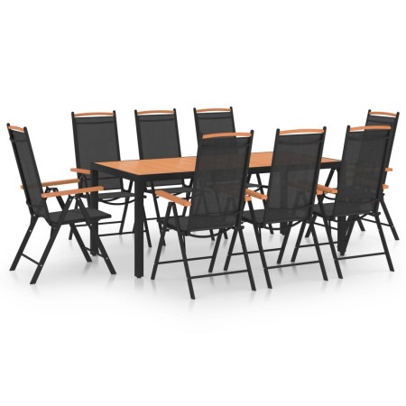 Juego de comedor de jardín 9 piezas aluminio negro de , Conjuntos de jardín - Ref: Foro24-3070630, Precio: 874,01 €, Descuent...