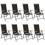Juego de comedor de jardín 9 piezas aluminio negro de , Conjuntos de jardín - Ref: Foro24-3070630, Precio: 874,01 €, Descuent...