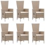 Juego de comedor de jardín 7 piezas ratán sintético beige de , Conjuntos de jardín - Ref: Foro24-3070768, Precio: 1,00 €, Des...