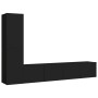 Set de muebles de salón TV 4 pzas madera de ingeniería negro de , Muebles TV - Ref: Foro24-3078779, Precio: 144,79 €, Descuen...