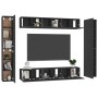 Set de muebles de salón TV 10 piezas madera ingeniería negro de , Muebles TV - Ref: Foro24-3078770, Precio: 401,25 €, Descuen...