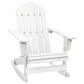 Mecedora de jardín de madera blanca de , Sillas de jardín - Ref: Foro24-40861, Precio: 101,60 €, Descuento: -5%%
