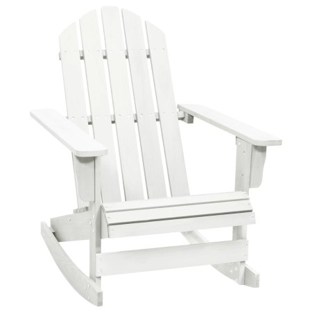 Mecedora de jardín de madera blanca de , Sillas de jardín - Ref: Foro24-40861, Precio: 101,60 €, Descuento: -5%%