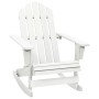 Mecedora de jardín de madera blanca de , Sillas de jardín - Ref: Foro24-40861, Precio: 101,60 €, Descuento: -5%%