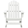 Mecedora de jardín de madera blanca de , Sillas de jardín - Ref: Foro24-40861, Precio: 101,60 €, Descuento: -5%%
