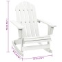 Mecedora de jardín de madera blanca de , Sillas de jardín - Ref: Foro24-40861, Precio: 101,60 €, Descuento: -5%%