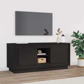 Mueble de TV madera contrachapada negro 102x35x45 cm de , Muebles TV - Ref: Foro24-819861, Precio: 66,43 €, Descuento: %