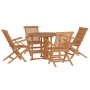Set de comedor de jardín plegable 5 pzas madera maciza de teca de , Conjuntos de jardín - Ref: Foro24-3096572, Precio: 629,28...