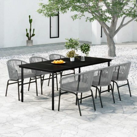 Juego de comedor de jardín 7 piezas ratán sintético gris de , Conjuntos de jardín - Ref: Foro24-3099237, Precio: 733,07 €, De...