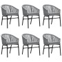 Juego de comedor de jardín 7 piezas ratán sintético gris de , Conjuntos de jardín - Ref: Foro24-3099237, Precio: 733,07 €, De...