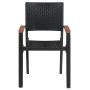 Juego de comedor para jardín 7 piezas negro de , Conjuntos de jardín - Ref: Foro24-3099417, Precio: 541,06 €, Descuento: -5%%