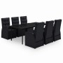 Juego de comedor de jardín 7 piezas con cojines negro de , Conjuntos de jardín - Ref: Foro24-3099483, Precio: 1,00 €, Descuen...