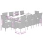 Set de comedor de jardín 11 pzas y cojines ratán sintético gris en Conjuntos de jardín | Comprar online en Foru.es