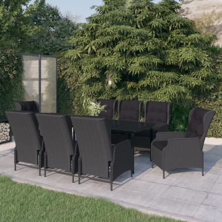 Juego de comedor de jardín 9 piezas gris oscuro de , Conjuntos de jardín - Ref: Foro24-3099642, Precio: 2,00 €, Descuento: %