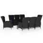 Juego de comedor de jardín 9 piezas gris oscuro de , Conjuntos de jardín - Ref: Foro24-3099642, Precio: 2,00 €, Descuento: %
