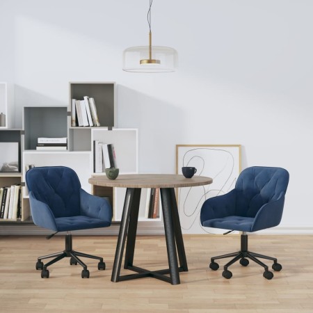 Sillas de comedor giratorias 2 uds terciopelo azul de , Sillas de comedor - Ref: Foro24-3103420, Precio: 192,50 €, Descuento:...