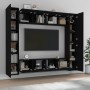 Set de muebles para TV 8 piezas madera contrachapada negro de , Muebles TV - Ref: Foro24-3114231, Precio: 395,75 €, Descuento...
