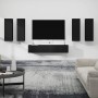 Set de muebles para TV 6 piezas madera contrachapada negro de , Muebles TV - Ref: Foro24-3114343, Precio: 252,77 €, Descuento...