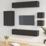 Set de muebles para TV 8 piezas madera contrachapada negro de , Muebles TV - Ref: Foro24-3114487, Precio: 301,34 €, Descuento...