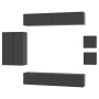 Set de muebles para TV 8 piezas madera contrachapada negro de , Muebles TV - Ref: Foro24-3114487, Precio: 301,34 €, Descuento...