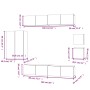 Set de muebles para TV 8 piezas madera contrachapada negro de , Muebles TV - Ref: Foro24-3114487, Precio: 301,34 €, Descuento...